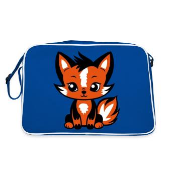 Fox Animal Baby - Retro Bag - blue/white - Back