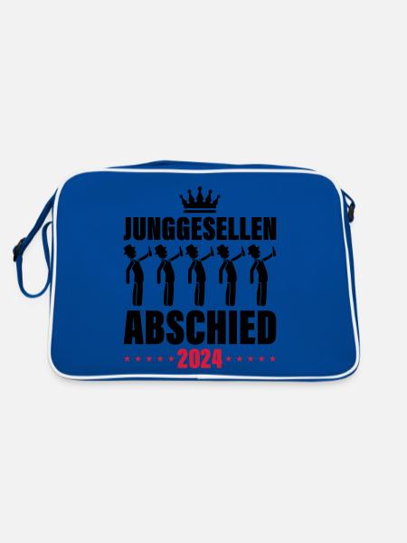 Enterrement de vie de garçon 2024 - Sac Retro - bleu/blanc - Dos