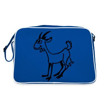 Chèvre - Sac Retro - bleu/blanc - Dos