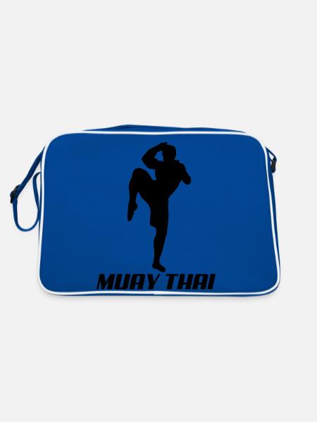muay_thai1 - Sac Retro - bleu/blanc - Dos