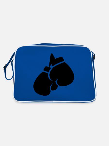 Symbole des gants de boxe - Sac Retro - bleu/blanc - Dos