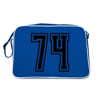 74 digit number - Retro Bag - blue/white - Back