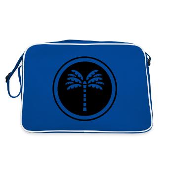 Icône de palmier - Sac Retro - bleu/blanc - Dos