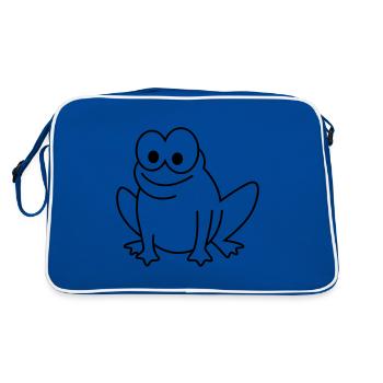 Frog Comic Animal - Retro Bag - blue/white - Back