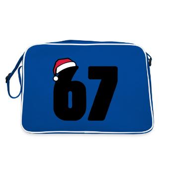 67 Number Christmas - Retro Bag - blue/white - Back