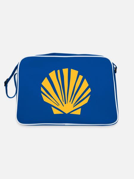 Scallop | Camino de Santiago | St. James - Retro Bag - blue/white - Back