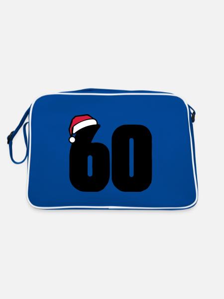 60 Numéro de Noël - Sac Retro - bleu/blanc - Dos