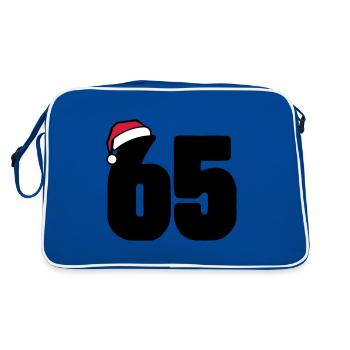 65 Number Christmas - Retro Bag - blue/white - Back