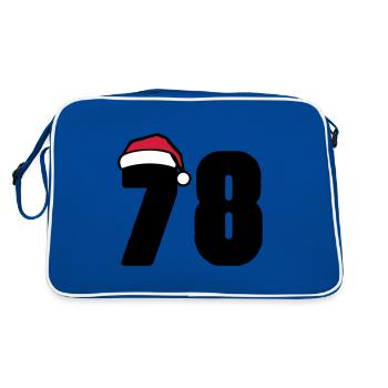 78 Number Christmas - Retro Bag - blue/white - Back
