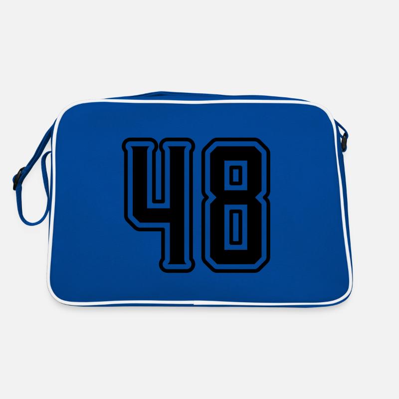 48 number symbol - Retro Bag - blue/white