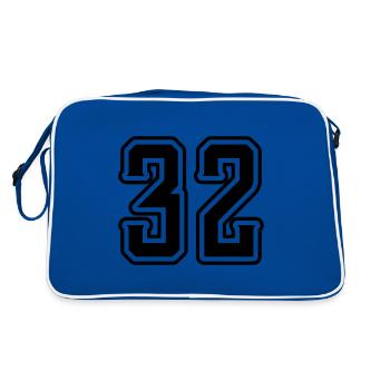 32 number symbol - Retro Bag - blue/white - Back