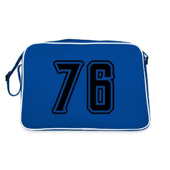 Symbole numérique 76 - Sac Retro - bleu/blanc - Dos