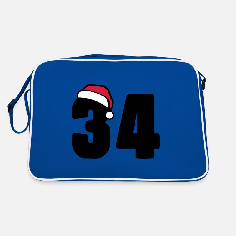 34 Zahl Weihnachten Retro Tasche
