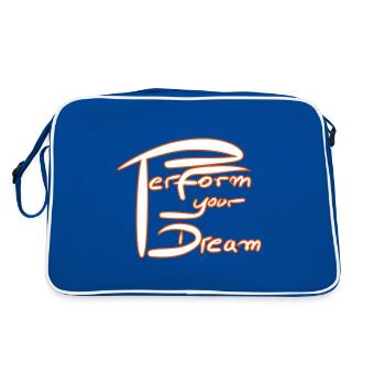Perform your dream - Retro Bag - blue/white - Back