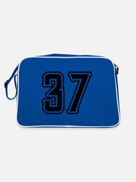 Symbole numérique 37 - Sac Retro - bleu/blanc - Dos