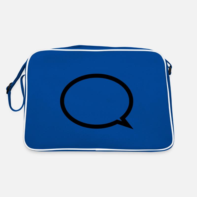 Sprechblase - Retro Tasche - Blau/Weiß