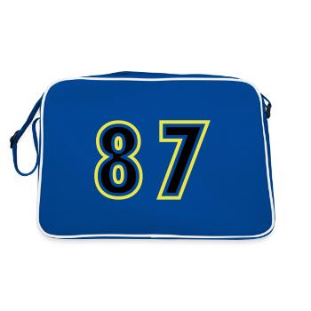87 Nombre Collège - Sac Retro - bleu/blanc - Dos