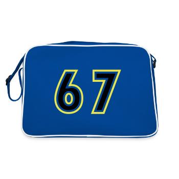 67 Number College - Retro Bag - blue/white - Back