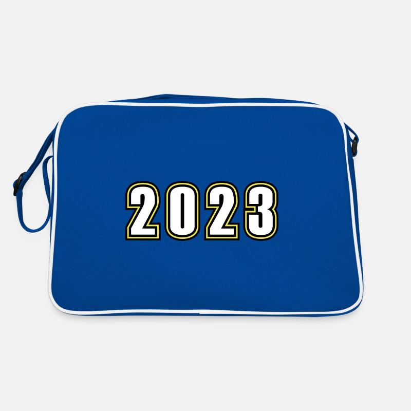 2023 Jahr - Retro Tasche - Blau/Weiß