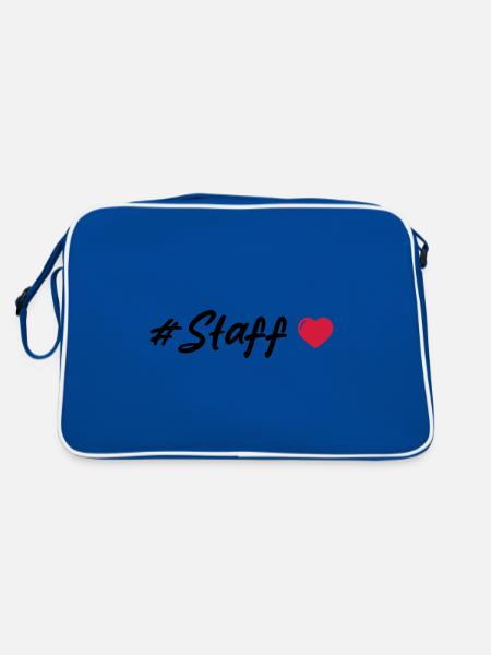 Staff Heart - Retro Bag - blue/white - Back