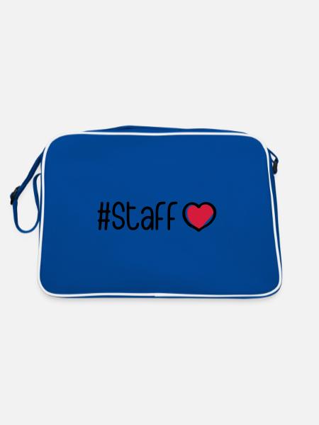 Staff Heart - Retro Bag - blue/white - Back