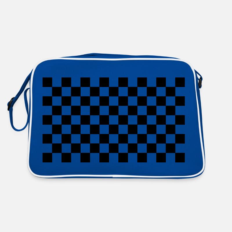pattern chequered black white Retro Bag