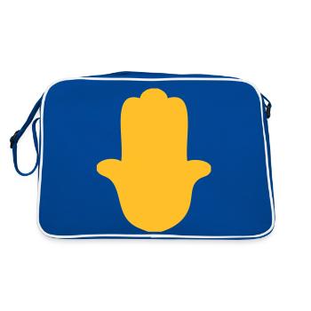 fatima khamsa main musulman kabbale - Sac Retro - bleu/blanc - Dos