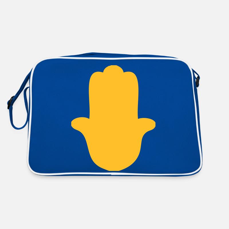 fatima khamsa main musulman kabbale - Sac Retro - bleu/blanc
