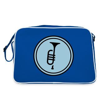 Musique de trompette - Sac Retro - bleu/blanc - Dos