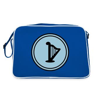 Harp symbol - Retro Bag - blue/white - Back