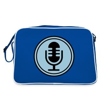 Microphone icon - Retro Bag - blue/white - Back