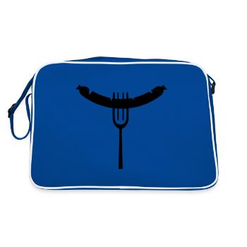 Sausage fork - Retro Bag - blue/white - Back