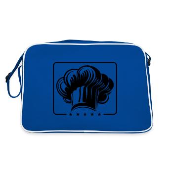 Chef's Hat Chef Symbol - Retro Bag - blue/white - Back