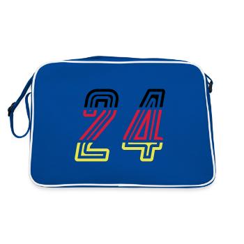 24 symbole de chiffres Allemagne - Sac Retro - bleu/blanc - Dos