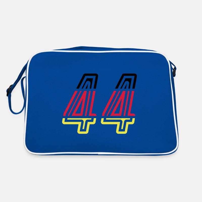 44 Number symbol Germany - Retro Bag - blue/white