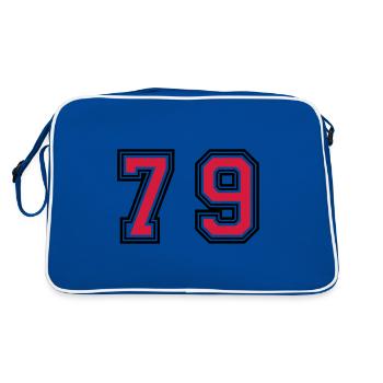 79 Symbole numérique - Sac Retro - bleu/blanc - Dos