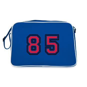 85 Symbole numérique - Sac Retro - bleu/blanc - Dos