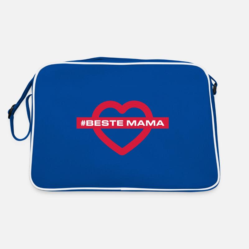 Beste Mama Herzen Liebe Retro Tasche