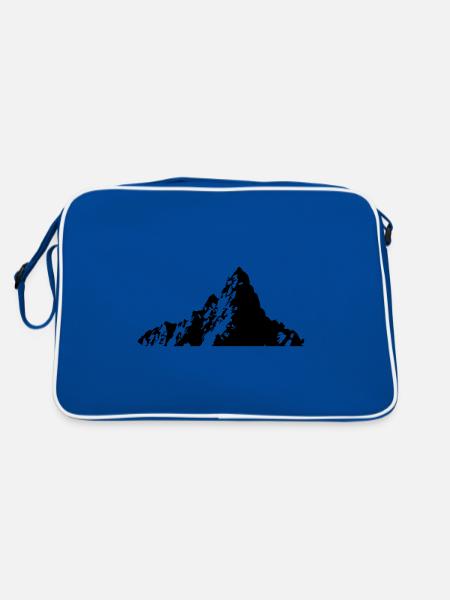 Symbole de silhouette de montagne Extérieur - Sac Retro - bleu/blanc - Dos