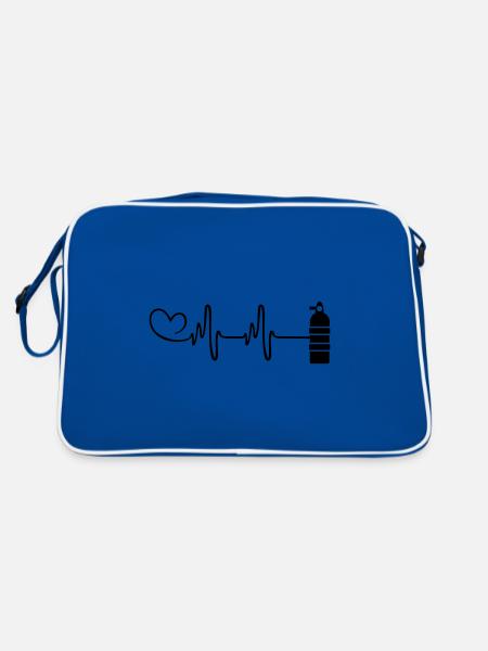 Oxygen Diving Pulse Heart - Retro Bag - blue/white - Back
