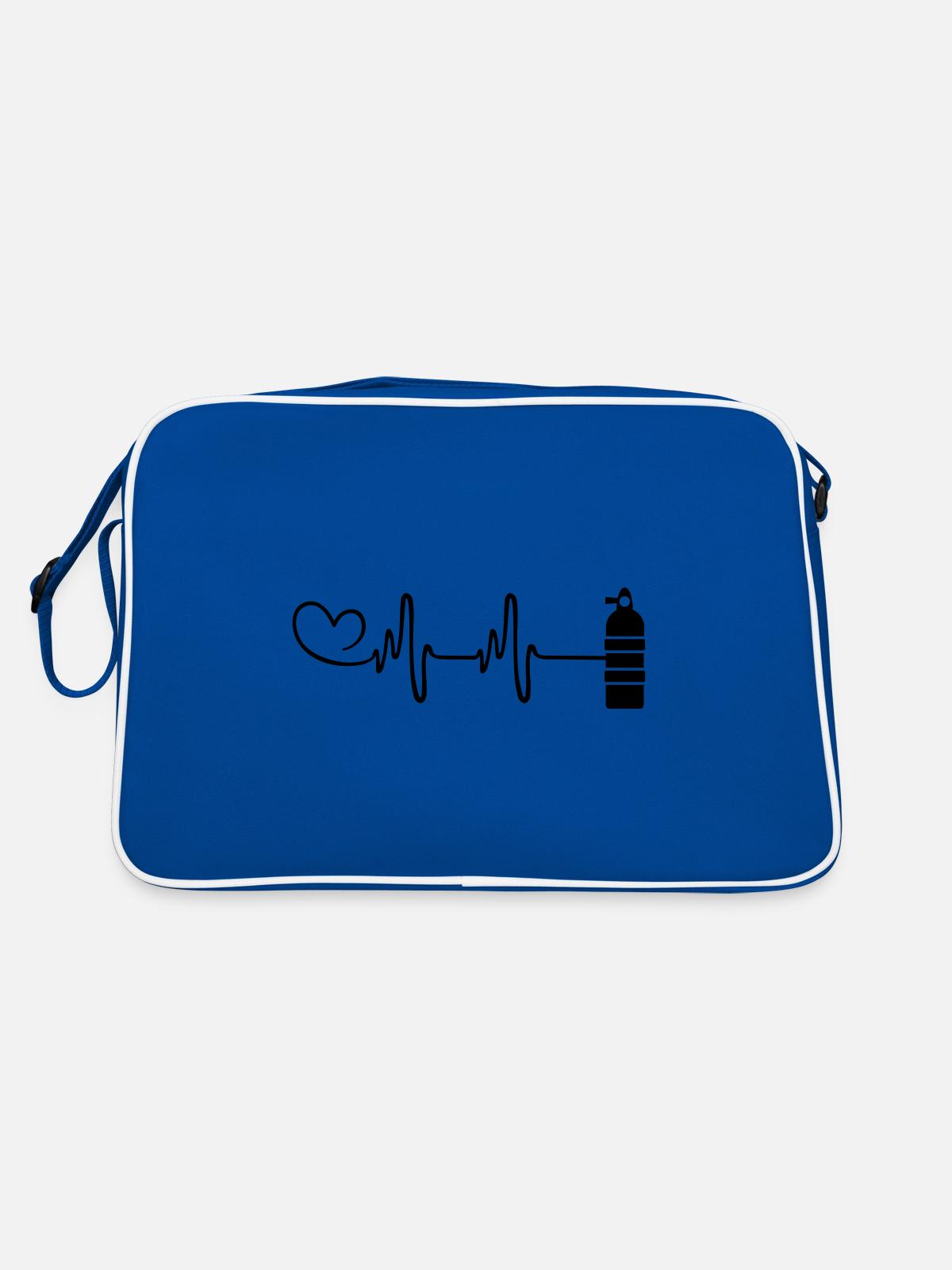 Oxygen Diving Pulse Heart - Retro Bag - blue/white - Back