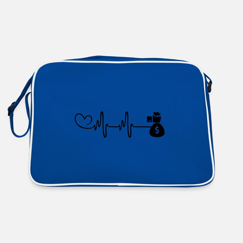 Geld Liebe Puls Herz Retro Tasche