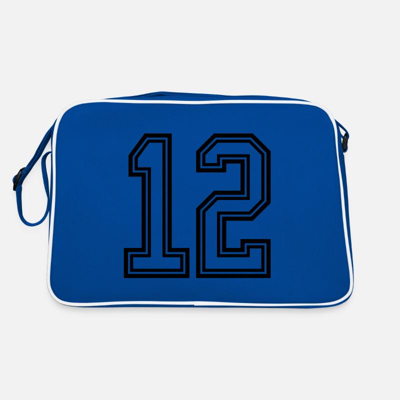 12 Zahl symbol Retro Tasche