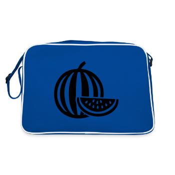Melon fruit - Retro Bag - blue/white - Back
