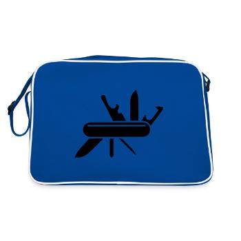 Pocket knife - Retro Bag - blue/white - Back