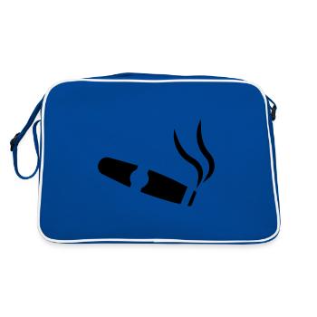 Symbole du cigare - Sac Retro - bleu/blanc - Dos