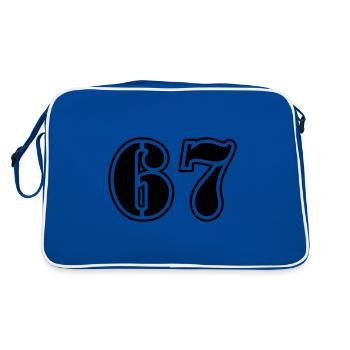 67 number symbol - Retro Bag - blue/white - Back