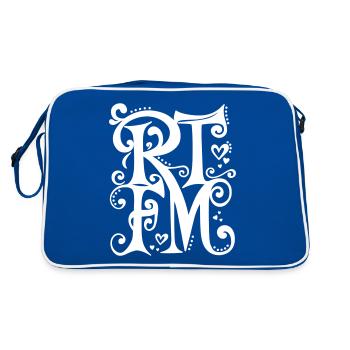 RTFM – Déclaration de nerd modifiable en tant que vecteur - Sac Retro - bleu/blanc - Dos