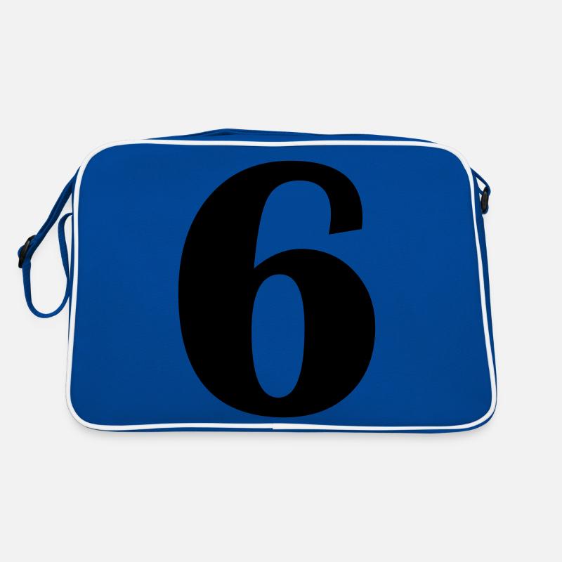 6 - Retro Tasche - Blau/Weiß