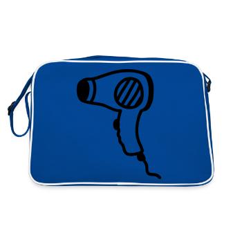 Hair Dryer - Hair Dryer - Line - Retro Bag - blue/white - Back